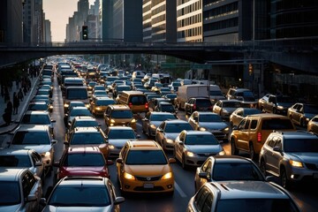 traffic jam in a big city