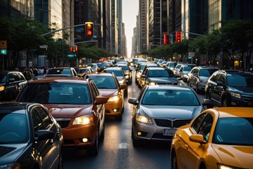 traffic jam in a big city