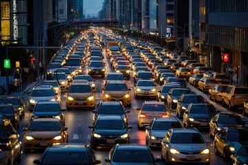 traffic jam in a big city
