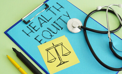 Health Equity is shown using the text