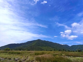 clouds over the mountains