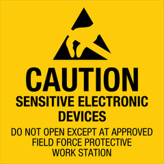 Obraz premium Static Awareness Labels Cauti...