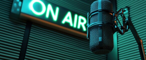 Obraz premium The Microphone in Broadcasting