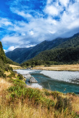 Obraz premium Amazing colored water at Blue Pools New Zealand