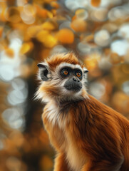 Fototapeta premium Close up of Hanuman Langur, Gray Langur, Semnopithecus entellus
