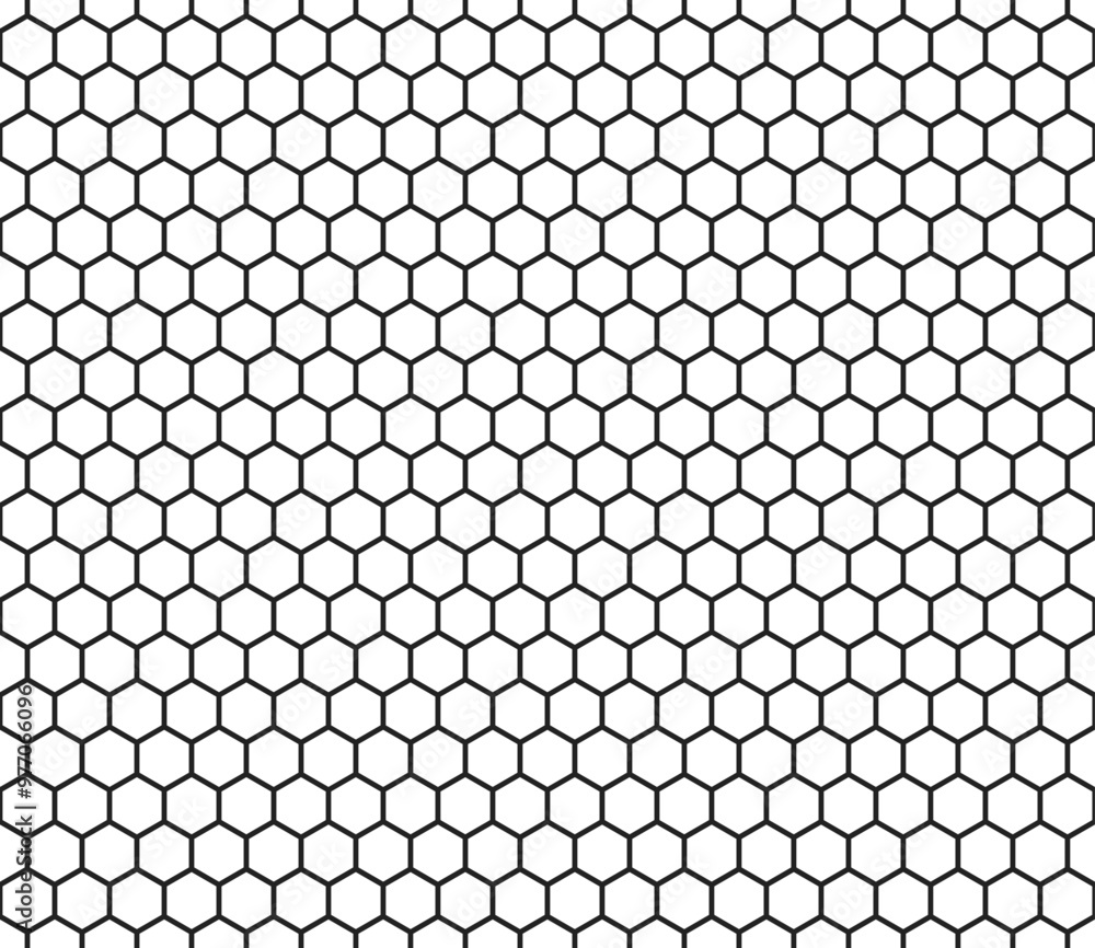 Poster geometric shapes background. plain hexagon grid with bold cells. seamless tileable vector illustrati