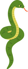 Naklejka premium Green snake