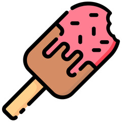 ice cream filled outline vector icon