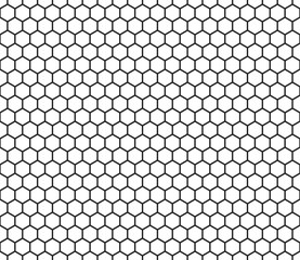 Geometric shapes background. Plain hexagon grid with bold cells. Hexagon geometric shapes. Seamless tileable vector illustration.