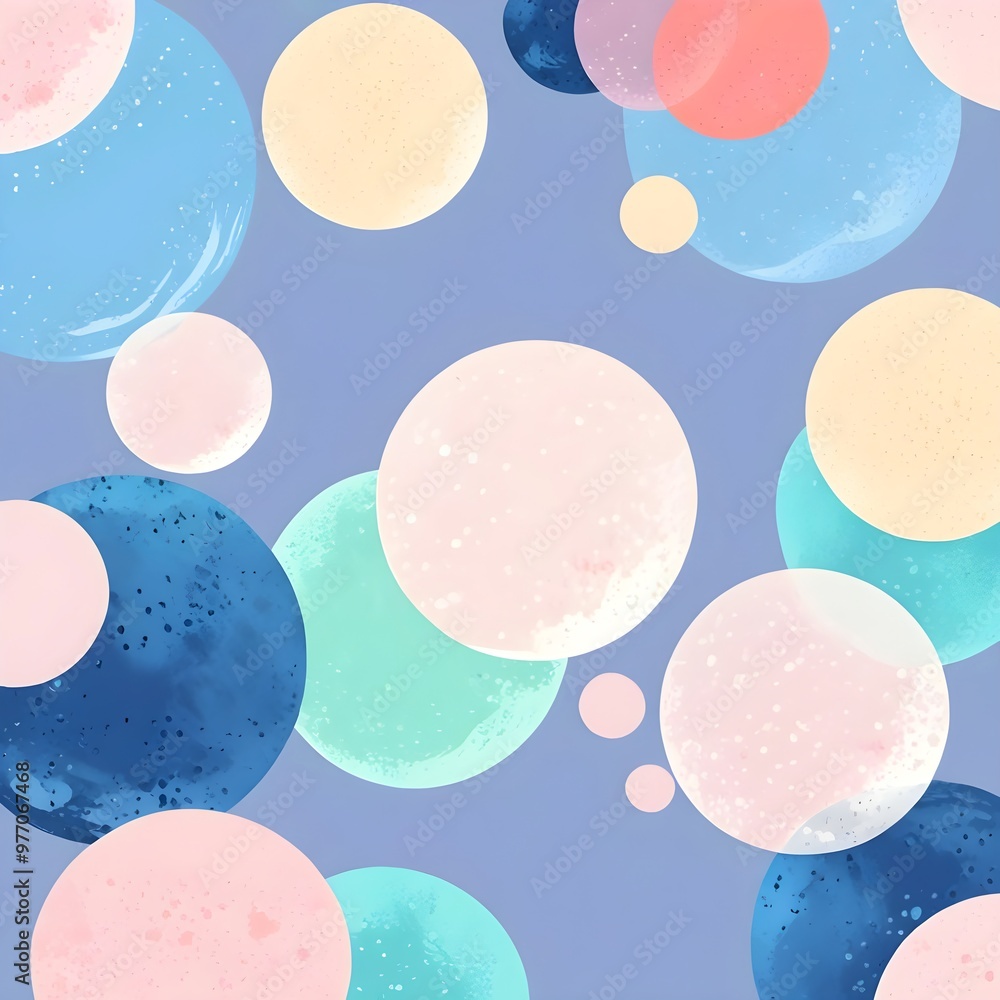 Poster abstract circles pattern watercolor