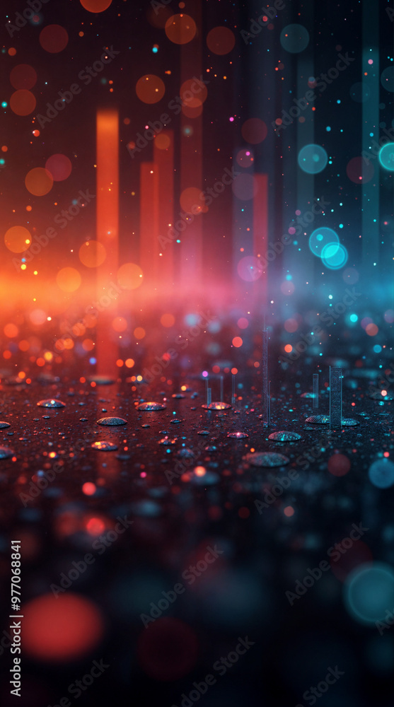Poster abstract digital background, data lines and cyber security. generative ai