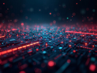 Fototapeta premium abstract digital background, data lines and cyber security. Generative AI