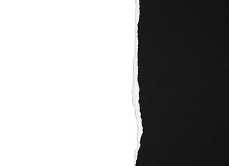 black torn paper texture piece ripped border edge 