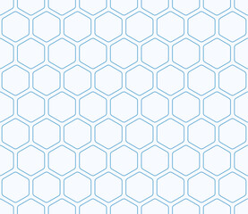 Abstract template background featuring a steel blue color on a matching background. The design consists of rounded hexagons in a mosaic pattern, creating a seamless and tileable vector illustration.