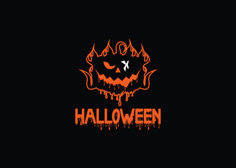 Halloween vector, Halloween day design logo