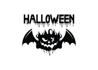 Halloween vector, Halloween day design logo