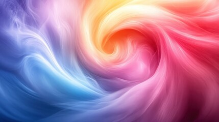 Vibrant Swirling Abstract Background with Colorful Gradient in Red, Orange, Yellow, Purple, and Blue Hues