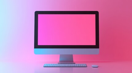 Sleek Professional Monitor Mockup on White Background for Modern Content Presentation