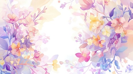 Color pencil artwork banner template on a white background