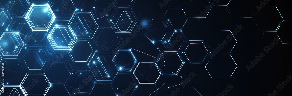 Poster Abstract Hexagon Pattern Background