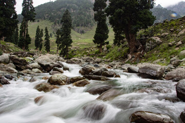 river in the mountains