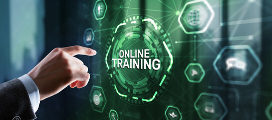 Training online Webinar E-learning Skills Business Concept