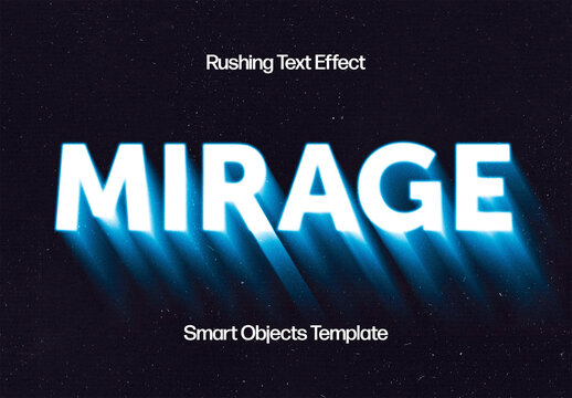 Motion Rushing Text Effect Mockup