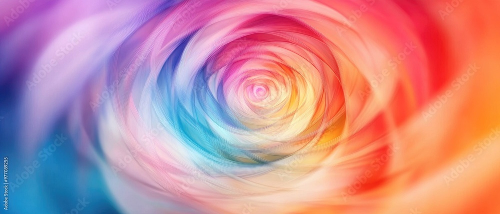 Poster abstract blurred background featuring a colorful geometric texture with a spiral design ideal for ar