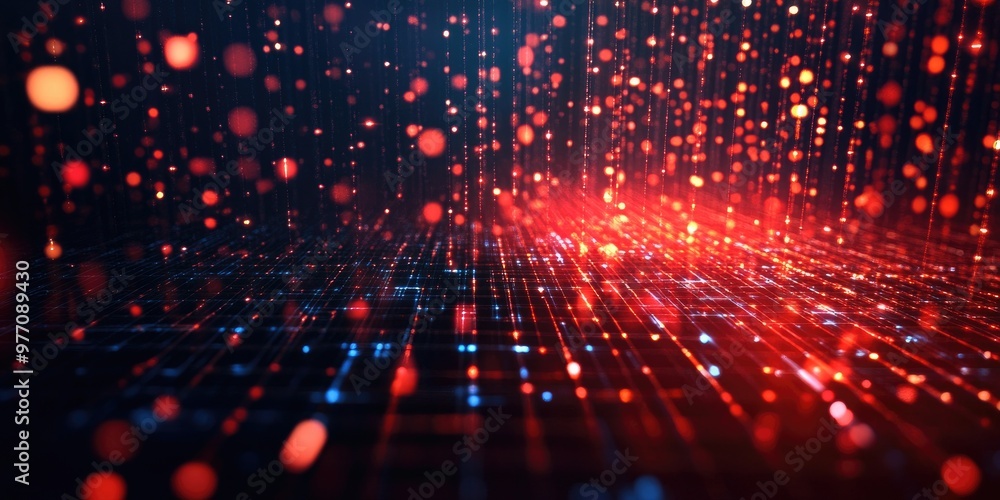 Poster abstract matrix illuminated backdrop