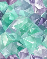 Obraz premium Faded mint green to lavender diamond abstract