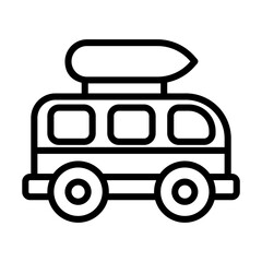 Holiday summer icon illustration. Line Icons for summer vacation, holiday, travel, journey, tourism, booking, business and time to travel concept