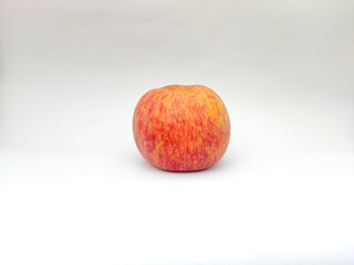 Close up fresh red apple on isolated white background.