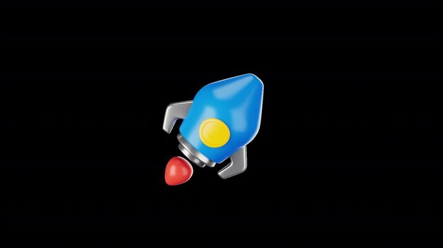 Bitco to The Moon 3D Animation | Alpha Channel