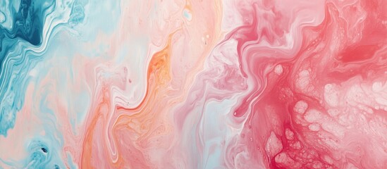 Fototapeta premium Abstract acrylic background featuring a marble effect Textured paint strokes on paper create a unique wallpaper suitable for web and game design Macro view of a hand painted canvas artwork with a