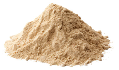 PNG Dry beach sand powder heap white background.