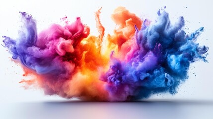 Explosion of Colorful Powder in Mid-Air Generative AI