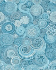 Subtle blend of pastel blue spirals