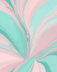 Subtle mint and pink pastel abstract