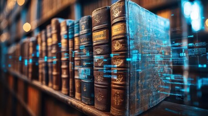 Training dataset visualized with vintage book pages and data charts, blending traditional learning with modern AI