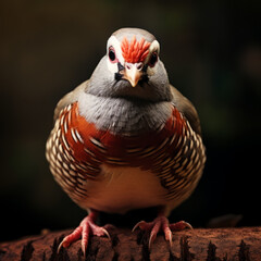 Obraz premium Red-legged Partridge in Natural Habitat, European Game Bird Photography