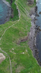 Drone view of Cape Kamui, Hokkaido prefecture, Japan