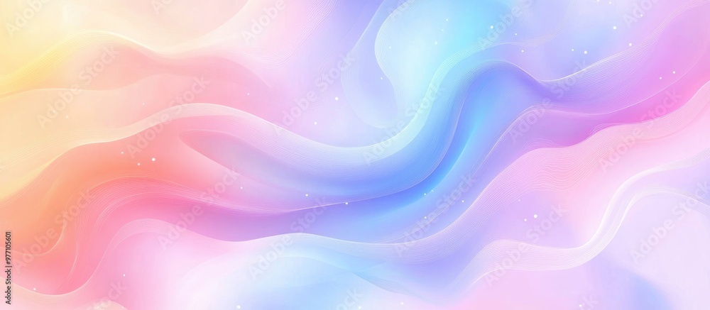Poster abstract iridescent background with holographic rainbow pattern