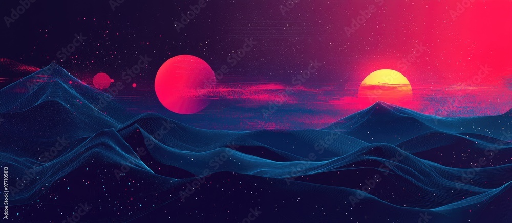 Poster futuristic abstract digital technology background for web design