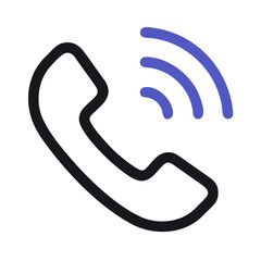 Telephone Handset Icon with Ringtone
