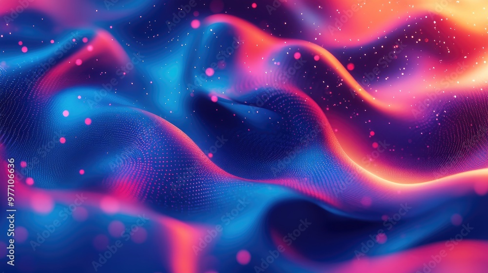 Poster animated texture wallpaper background with holographic noise and low resolution error