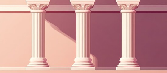 Fototapeta premium Detail Of Beautiful Vintage Medieval Renaissance Baroque Organic Columns