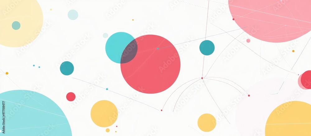 Poster abstract digital network concept with light and dots background
