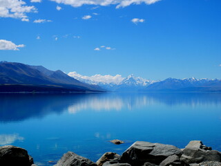 lake and mountains