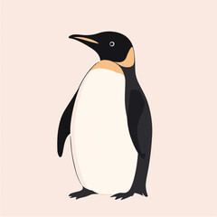 Fototapeta premium Minimalist Vector Illustration of a Penguin