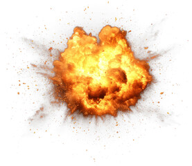 PNG Fiery explosion with bright sparks